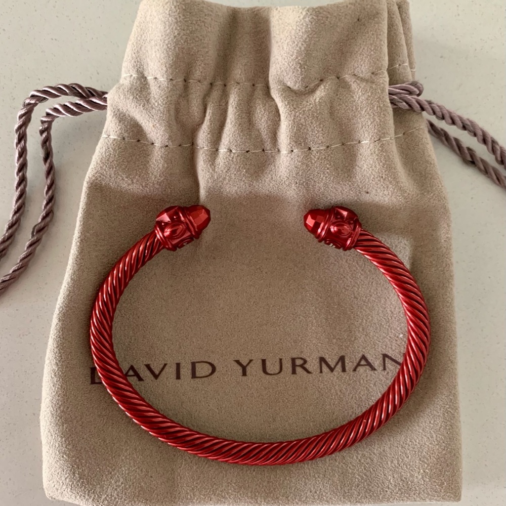 David Yurman Holiday Edition Red Cable Bracelet